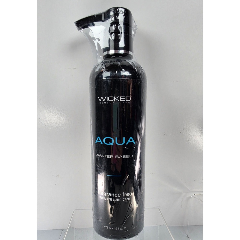 Wicked Sensual Care Aqua Water Based Lubricant Fragrance Free 16oz Pump Bottle
